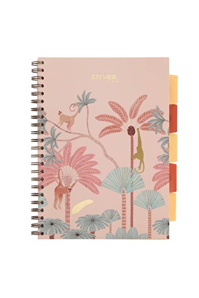 Strigo Spiral notebook and dividers Project Book AFRICA A4, mathematics, 200 pg, cardboard covers PADS067