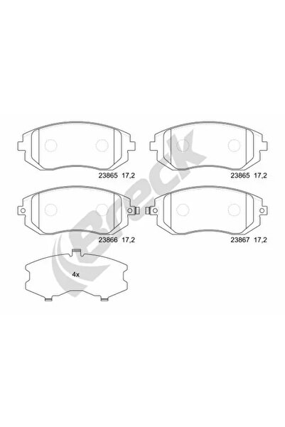 BRECK Set Placute Frana Frana Disc Subaru Forester/Impreza/Legacy 4 Toyota Gt...