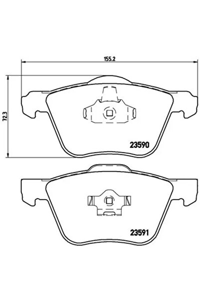 Brembo Brake pad set disc brake VOLVO V70 II 1999-2008 P 86 022