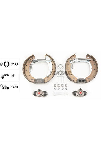 TEXTAR Set Saboti Frana Renault Clio 2/Clio Symbol 1/Twingo 1