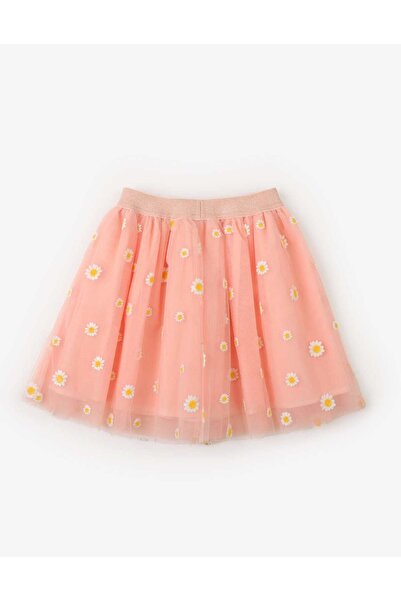 Gingersnaps Girls Floral Lined Sheer Skirt