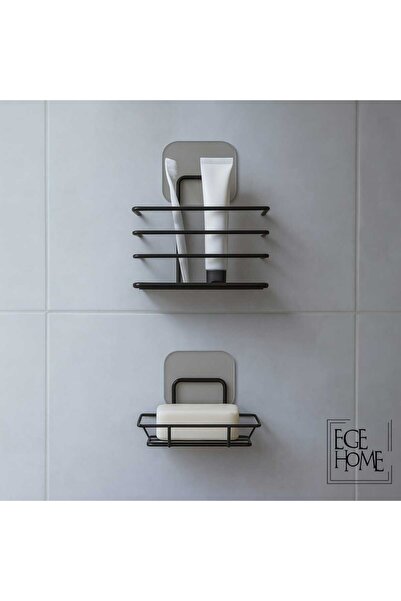 EGE HOME STORE حامل صابون معدني مع برغي لاصق مقاوم للصدأ يدوم مدى الحياة