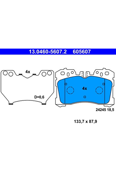 Ate Set Placute Frana Frana Disc Lexus Ls