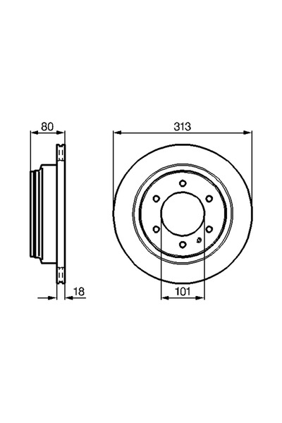 Bosch Disc frana VAUXHALL MONTEREY Mk II 1998-1999 0 986 478 496
