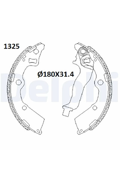 DELPHİ Brake shoe set KIA PICANTO I (SA) 2004-2011