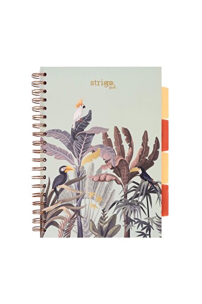 Strigo Spiral notebook and dividers Project Book AFRICA B5, mathematics, 200 pg, cardboard covers PADS069