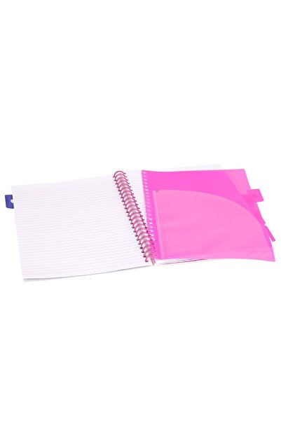 Strigo Project Book NEON A4 spiral notebook with dividers, dictation, 200 pg, cardboard covers PADS082