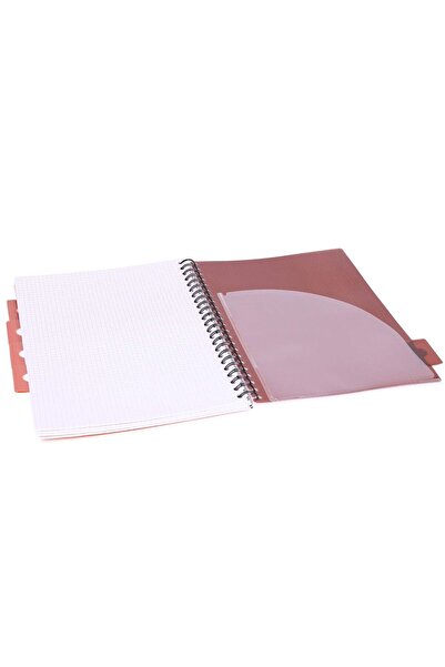 Strigo Spiral notebook and dividers Project Book FLORAL A4, mathematics, 200 pg, cardboard covers PADS044