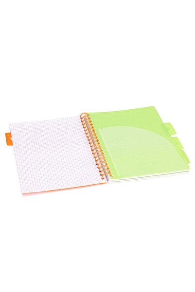 Strigo Caiet spirala si separatoare Project Book NEON B5, matematica, 200 pg, coperti carton PADS012