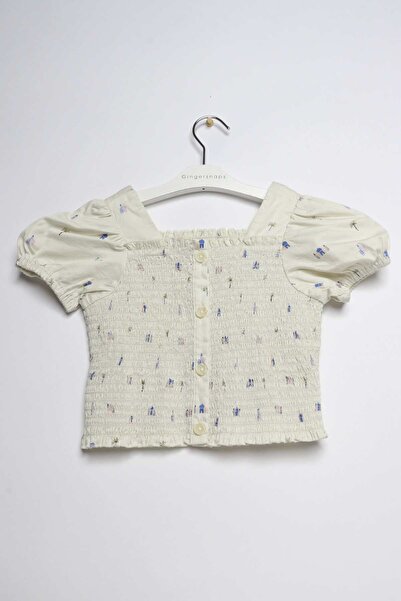 Gingersnaps Girls Printed Ruffle Top