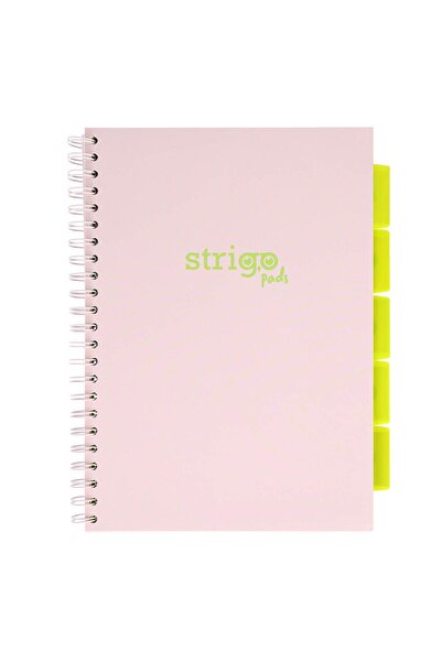Strigo Spiral notebook and dividers Project Book PASTEL A4, mathematics, 200 pg, cardboard covers PADS032