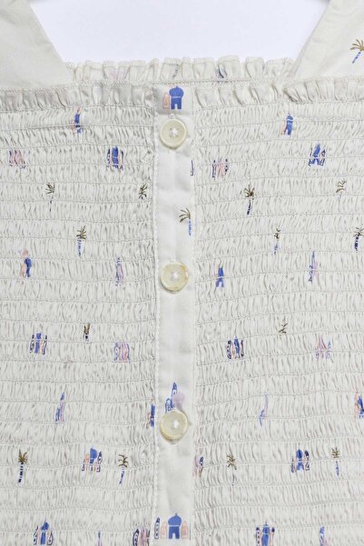 Gingersnaps Girls Printed Ruffle Top