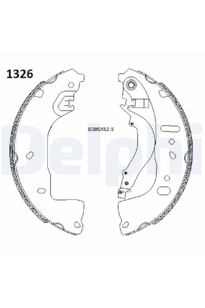 DELPHİ VW ID brake shoe set. Buzz bus 2022-2025 LS2197