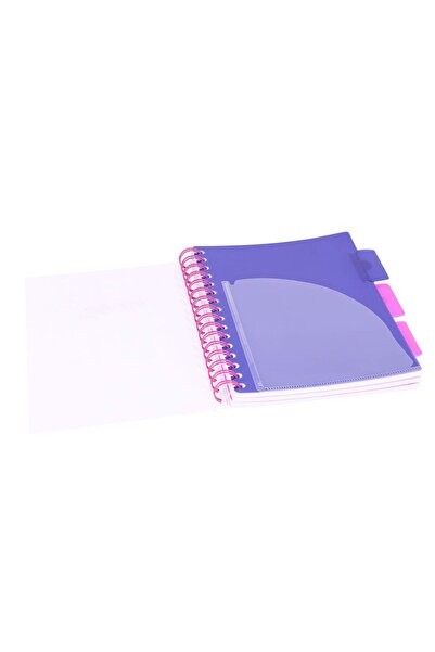 Strigo Project Book NEON A5 spiral notebook with dividers, dictation, 200 pg, cardboard covers PADS088