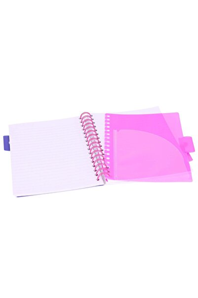 Strigo Project Book NEON A5 spiral notebook with dividers, dictation, 200 pg, cardboard covers PADS088