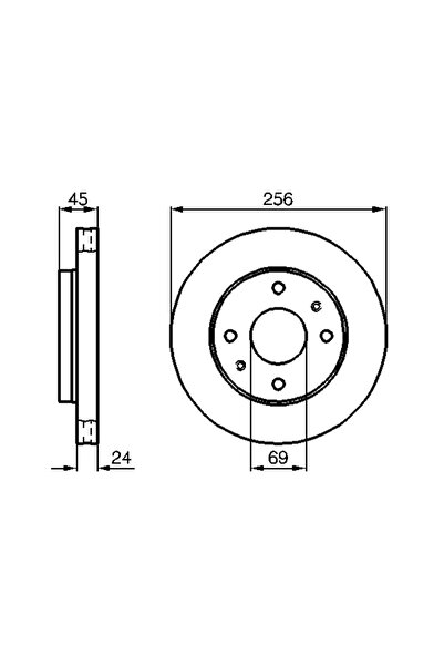 Bosch Disc Frana Mitsubishi Carisma/Galant 6/Galant 7 Volvo S40 1/V40