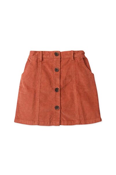 Gingersnaps تنورة بناتية مضلعة بأزرار أمامية