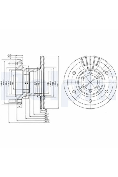 DELPHİ Brake disc IVECO DAILY II platform / chassis 1991-1999 BG9453