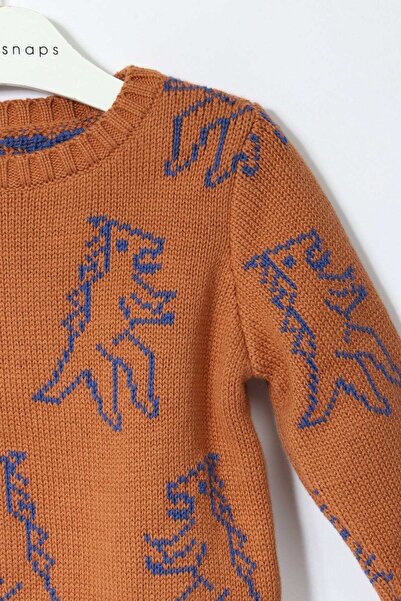 Gingersnaps Boys' Long-Sleeve Dinosaur Sweater