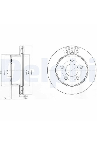DELPHİ Brake disc JEEP WRANGLER II 1996-2007 BG4103