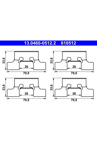 Ate Set Accesorii Placute Frana Jaguar S-Type 2/Xj