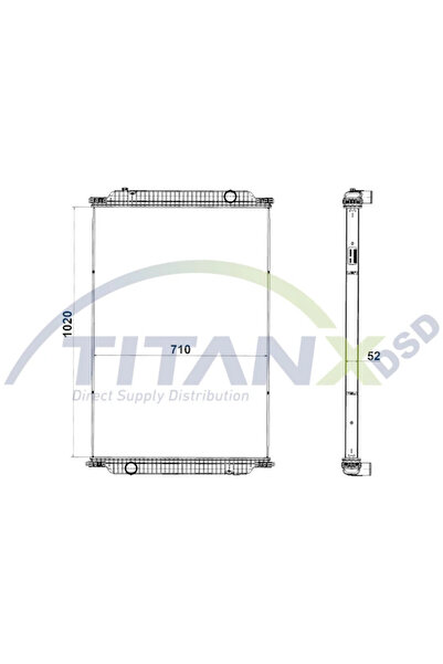 TitanX Radiator Racire Motor Man Ng/Nl/Nu Neoplan Centroliner