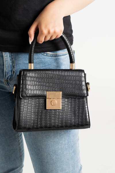 DALYDRESS Solid Snake Skin Handbag