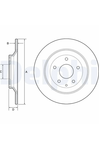DELPHİ Brake disc MAZDA CX-5 Van 2015-2017 BG4567C