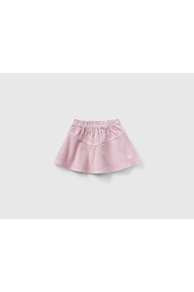United Colors of Benetton تنورة قصيرة مخملية للبنات