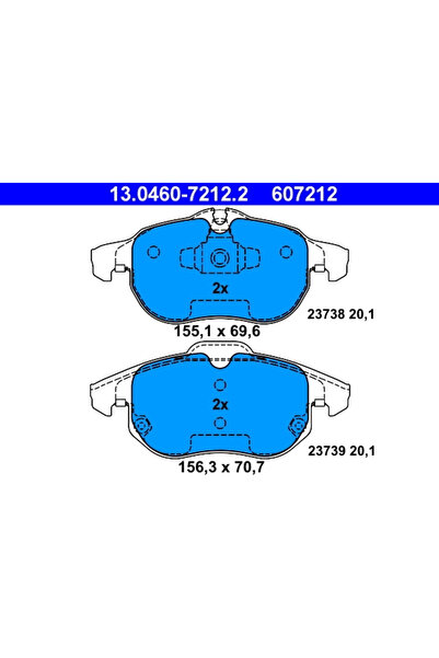Ate Set Placute Frana Frana Disc Fiat Croma Opel Signum/Vectra C