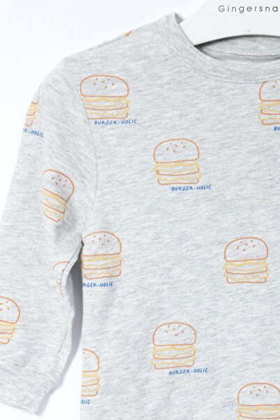 Gingersnaps Baby Burger Print Sweater