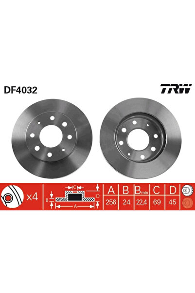 TRW Disc Frana Hyundai Santamo Kia Joice