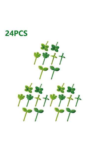 Choice 24PCS 8-40pcs Fruit Fork Mini Cartoon Children Snack Cake Dessert Food Pick Toothpick Bento Lunches