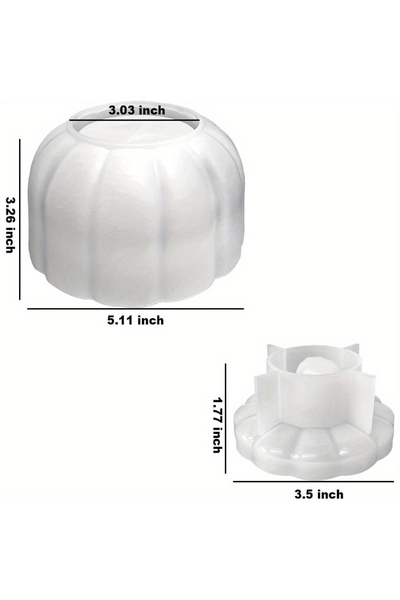 Choice 1set 5'' Large Pumpkin Jar Mold, Halloween Resin Mold, Box Storage Silicone Mold for Resin, Clay, Gy
