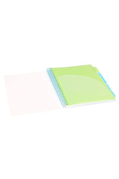 Strigo Spiral notebook and dividers Project Book NEON A4, mathematics, 200 pg, cardboard covers PADS011