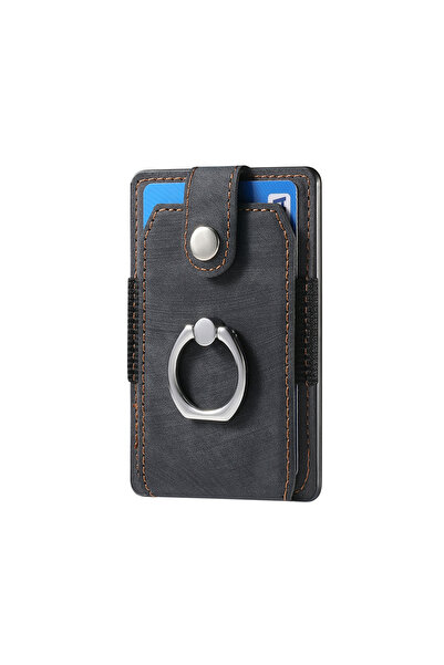 Choice حامل هاتف أسود متعدد الوظائف مزود بحلقة لاصقة، حامل هاتف محمول، عبوة ب...