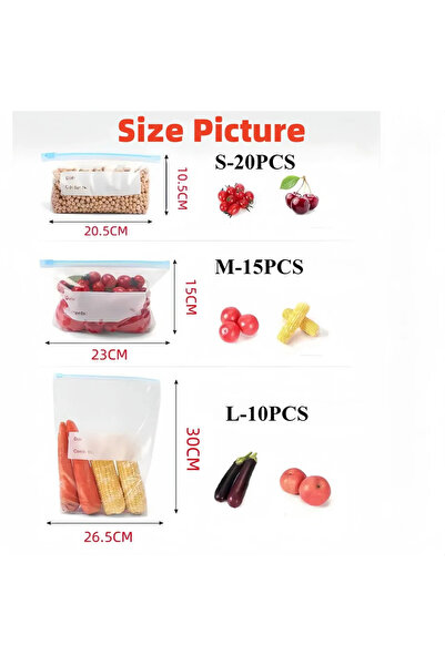 Choice 45 قطعة من أكياس تخزين الطعام المصنوعة من السيليكون المقاومة للتسرب وا...