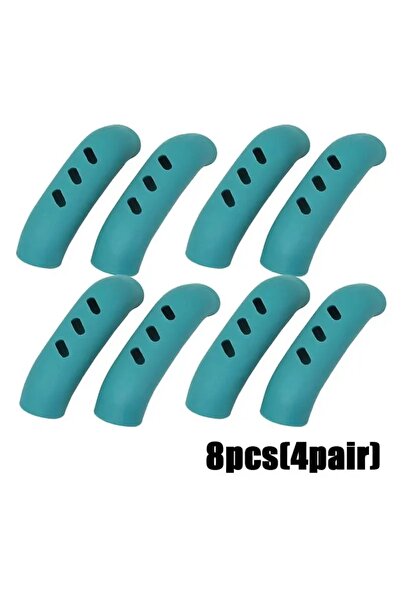 Choice 8 قطع خضراء 2/8 قطع غطاء مقبض مقلاة سيليكون أغطية عازلة للحرارة مشبك أ...