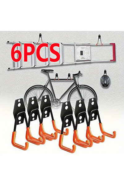 Choice 6 قطع من خطافات الحائط المعدنية شديدة التحمل، 2/4/6 قطع، مناسبة للتخزين في المرآب والحديقة - جدار عصري