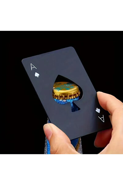 Choice فتاحة زجاجات بيرة من الفولاذ على شكل بوكر أسود، قطعة واحدة، بوكر مخفي ...