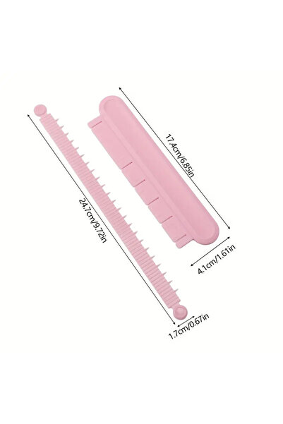 Choice قطعة واحدة من أدوات تزيين الكيك باللون الوردي مع مسطرة قياس وعلامة تنو...