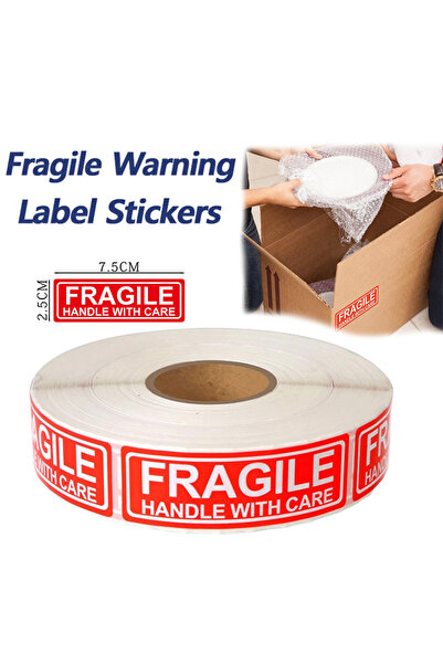 Choice 500 قطعة / لفة ملصقات هشة يرجى التعامل مع البضائع بعناية ملصقات التحذي...