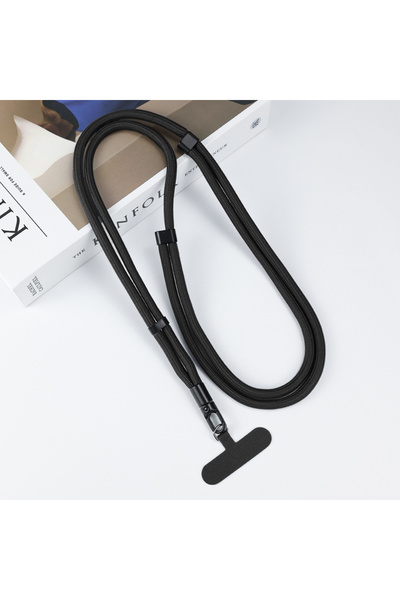 Choice8 حبل هاتف عالمي أسود آخر مزود بمشبك مطور مضاد للسقوط وقابل للدوران 360...