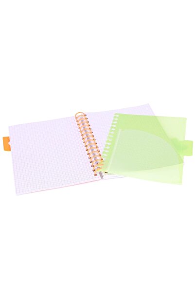 Strigo Spiral notebook and dividers Project Book NEON A5, mathematics, 200 pg, cardboard covers PADS015