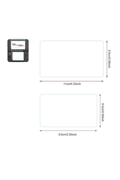 Choice black 2PCS Tempered Glass for Nintendo New 3DS XL/LL Screen Protector Protective Glass for New 3DS X