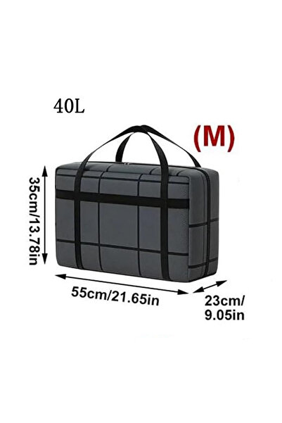 Choice حقيبة تخزين ملابس محمولة قابلة للطي بسعة كبيرة 40 لترًا 55 × 23 × 35 س...