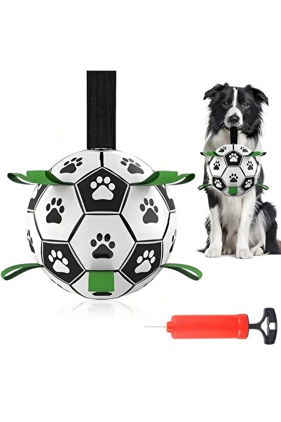 Choice Black And White Damaly,Interactive Dog Soccer Toy with A Grip Ring, Du...