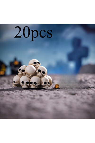Choice 20 قطعة من رؤوس الجمجمة الصغيرة القابلة للتجميع، منحوتات جماجم قوطية ل...