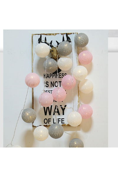 Choice 1.5M 10LED Battery style D-Pink Battery Colorfull Cotton Garland 4cm L...