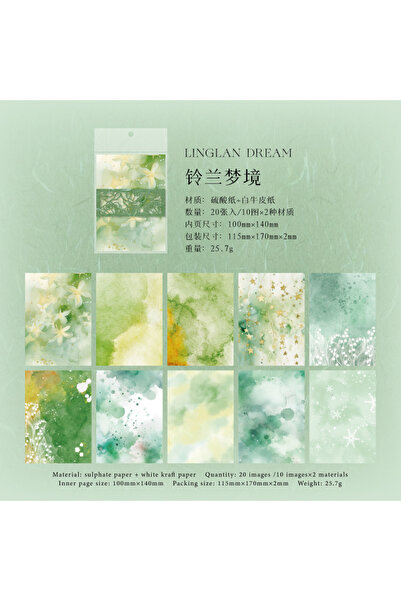 Choice 6 20 pcs Vintage Color smudging style Material paper Planner handmade ...